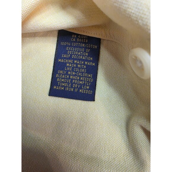 Ralph Lauren Mens XS Short-Sleeve Button-Up Shirts Yellow & Blue Lot Of 2 Cotton - Picture 6 of 7